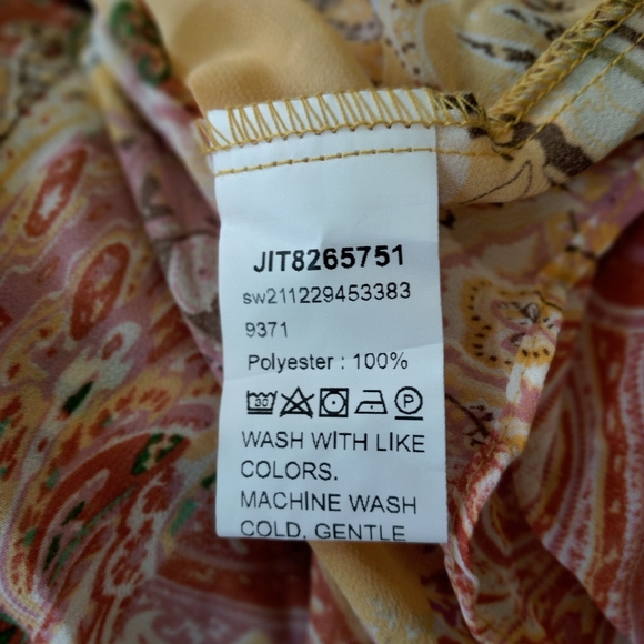 Paisley Print Chiffon Dress - Picture 10 of 11